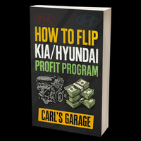 Book cover of 'How to Flip Kia/Hyundai Profit Program' by Carl's Garage on a black background