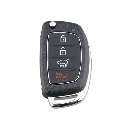 Kia/Hyundai 4-Button Flip Key Shell + CR2032 Battery Kit